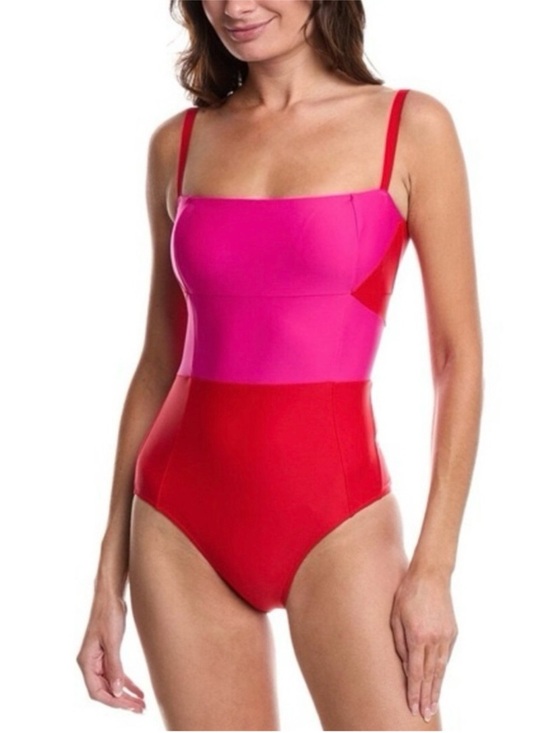 summersalt Other - Summersalt Womens The
Sunbather Pink & Red Colorblock
One-Piece Swimsuit - Sz 2